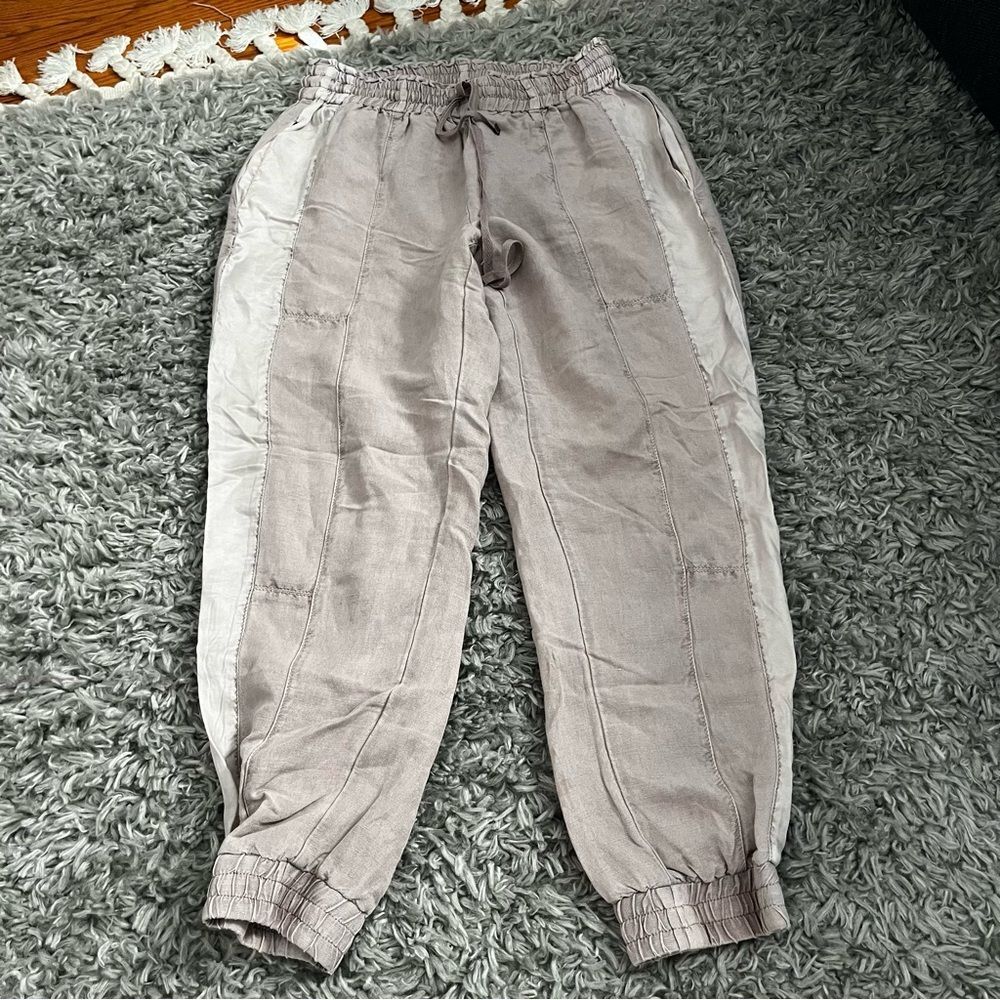 Young Fabulous & Broke YFB Linen joggers size small